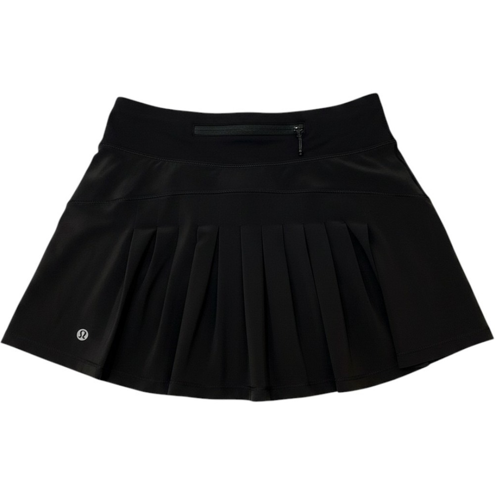Lululemon Pleated Tennis Skirt Skort Pace Setter 2T Black Athletic Athleisure